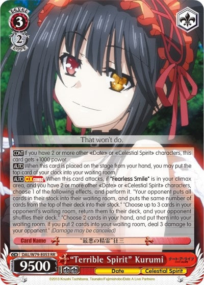 Image for "Terrible Spirit" Kurumi (Date A Live) (DAL/W79-E053 RR) - Weiss Schwarz