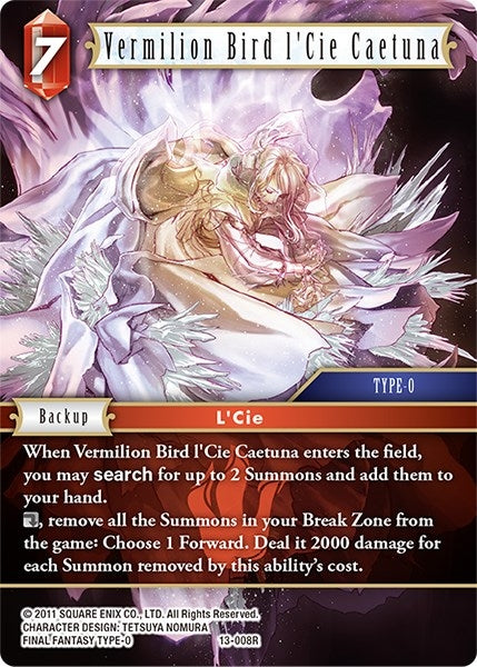 Image for Vermilion Bird l'Cie Caetuna (Opus XIII: Crystal Radiance) (13-008R) - Final Fantasy TCG