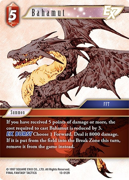Image for Bahamut EX (Opus XIII: Crystal Radiance) (13-012R) - Final Fantasy TCG