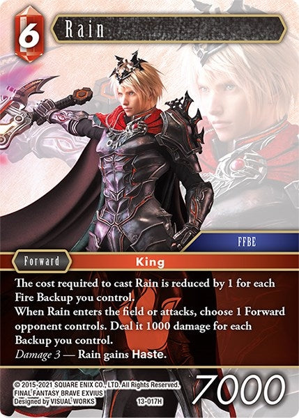 Image for Rain (Opus XIII: Crystal Radiance) (13-017H) - Final Fantasy TCG