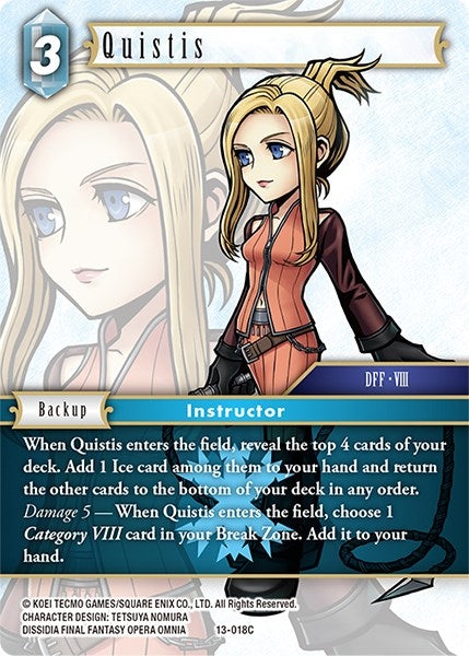 Image for Quistis (Opus XIII: Crystal Radiance) (13-018H) - Final Fantasy TCG