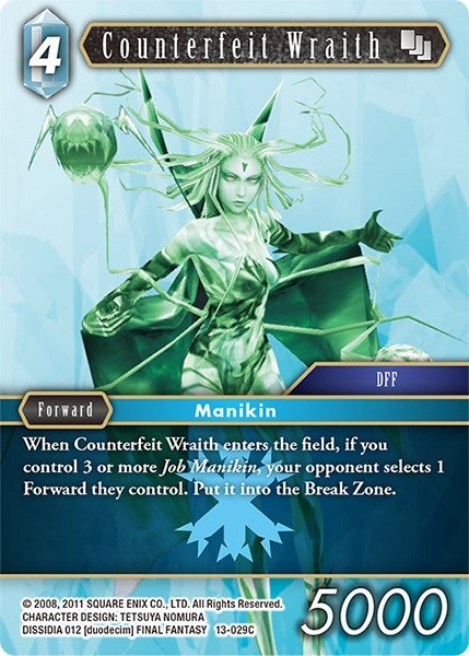 Image for Counterfeit Wraith (Opus XIII: Crystal Radiance) (13-029C) - Final Fantasy TCG