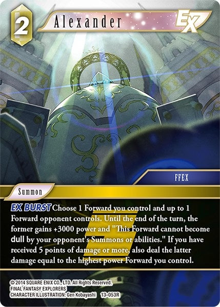 Image for Alexander EX (Opus XIII: Crystal Radiance) (13-053R) - Final Fantasy TCG