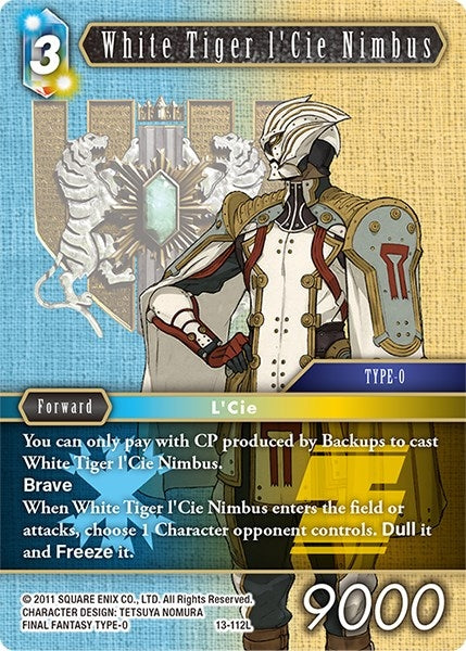 Image for White Tiger l'Cie Nimbus (Opus XIII: Crystal Radiance) (13-112L) - Final Fantasy TCG