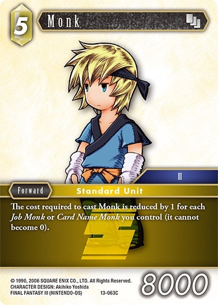 Image for Monk (Opus XIII: Crystal Radiance) (13-063C) - Final Fantasy TCG