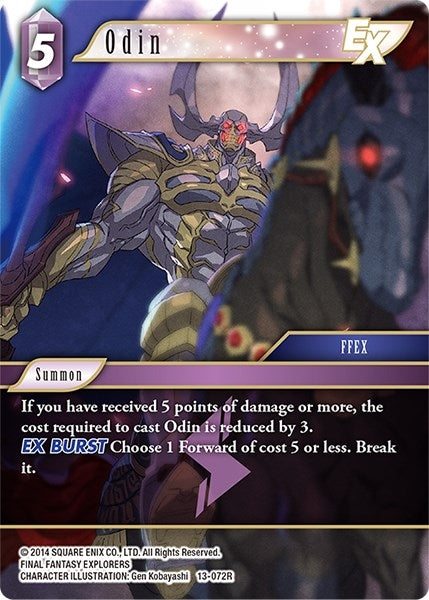 Image for Odin EX (Opus XIII: Crystal Radiance) (13-072R) - Final Fantasy TCG