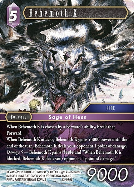 Image for Behemoth K (Opus XIII: Crystal Radiance) (13-079L) - Final Fantasy TCG