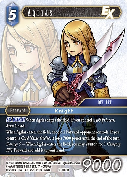 Image for Agrias EX (Opus XIII: Crystal Radiance) (13-086R) - Final Fantasy TCG