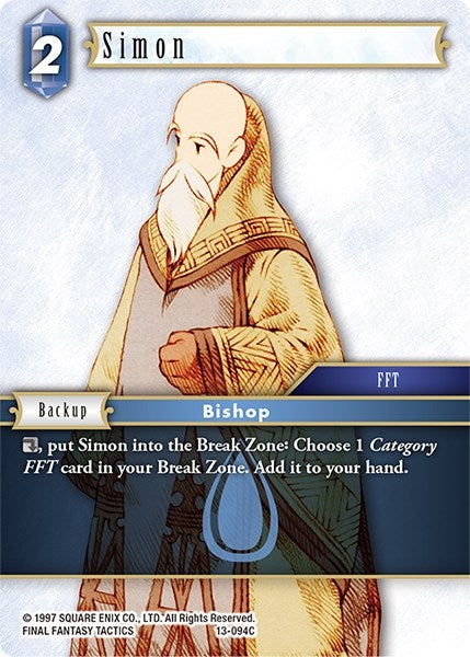 Image for Simon (Opus XIII: Crystal Radiance) (13-094C) - Final Fantasy TCG