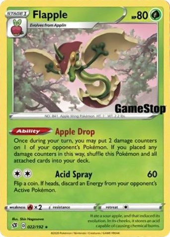 Image for Flapple - 022/192 (Gamestop Exclusive) (Miscellaneous Cards & Products) (022/192) - Pokemon