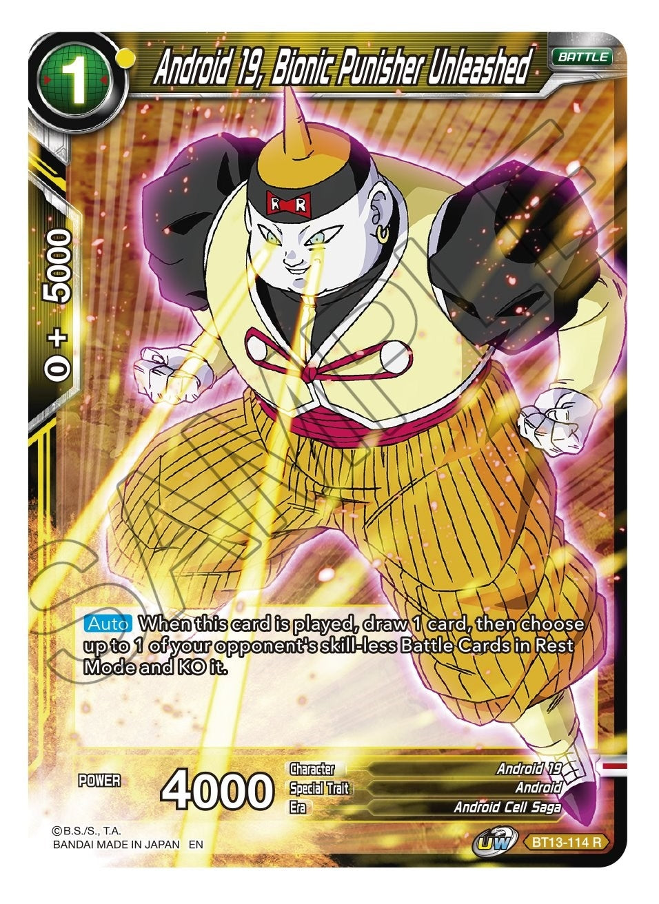 Image for Android 19, Bionic Punisher Unleashed (Supreme Rivalry) (BT13-114) - Dragon Ball Super: Masters