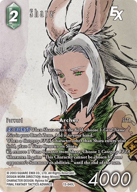 Image for Shara (Full Art) (Opus XIII: Crystal Radiance) (13-040L) - Final Fantasy TCG