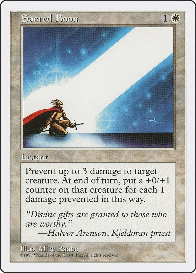 Image for Sacred Boon (Fifth Edition) - Magic: The Gathering
