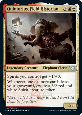 Image for Quintorius, Field Historian (Strixhaven: School of Mages) (220) - Magic: The Gathering