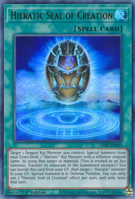 Image for Hieratic Seal of Creation (Ghosts From the Past) (GFTP-EN005) - YuGiOh