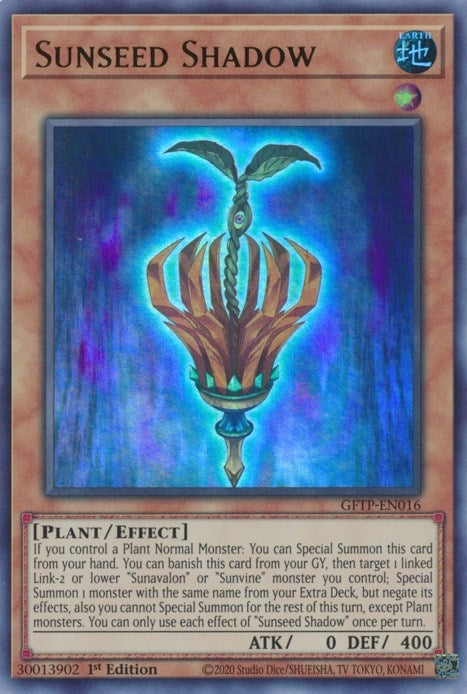 Image for Sunseed Shadow (Ghosts From the Past) (GFTP-EN016) - YuGiOh