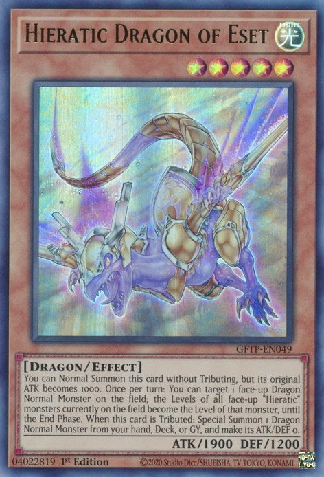 Image for Hieratic Dragon of Eset (Ghosts From the Past) (GFTP-EN049) - YuGiOh