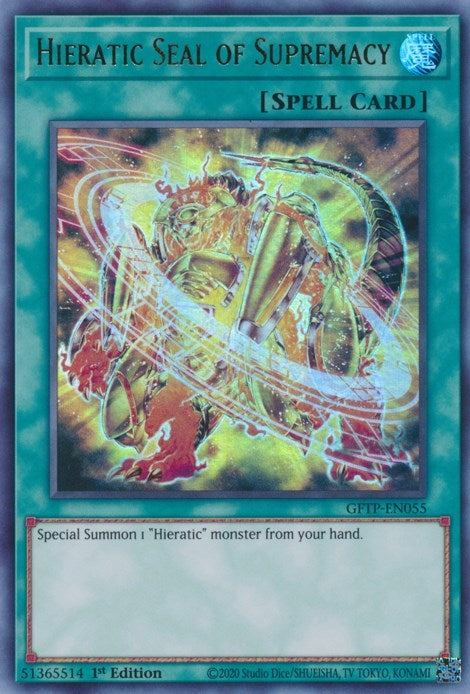 Image for Hieratic Seal of Supremacy (Ghosts From the Past) (GFTP-EN055) - YuGiOh