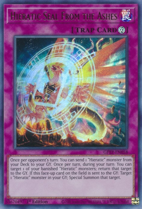 Image for Hieratic Seal From the Ashes (Ghosts From the Past) (GFTP-EN058) - YuGiOh