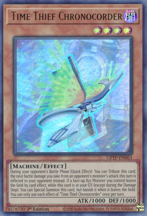Image for Time Thief Chronocorder (Ghosts From the Past) (GFTP-EN063) - YuGiOh