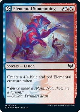 Image for Elemental Summoning (Strixhaven: School of Mages) (183) - Magic: The Gathering