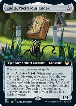 Image for Codie, Vociferous Codex (Extended Art) (Strixhaven: School of Mages) (357) - Magic: The Gathering