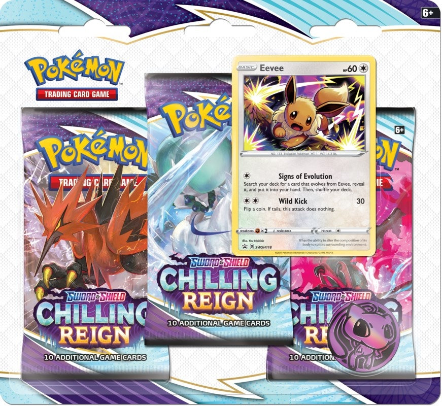Image for Chilling Reign 3 Pack Blister [Eevee] - Pokemon