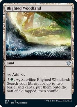 Image for Blighted Woodland (Commander 2021) (280) - Magic: The Gathering