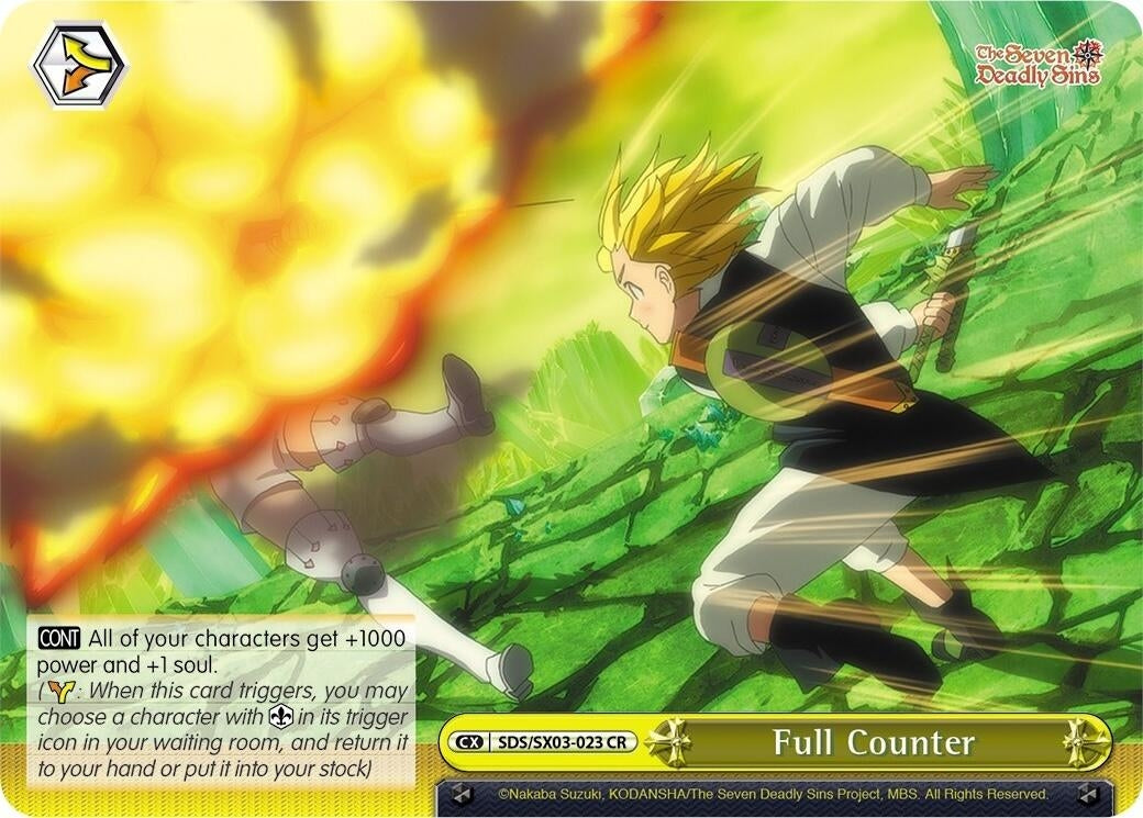 Image for Full Counter (The Seven Deadly Sins) (SDS/SX03-023 CR) - Weiss Schwarz