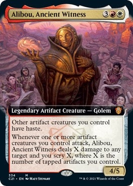 Image for Alibou, Ancient Witness (Extended Art) (Commander 2021) (334) - Magic: The Gathering