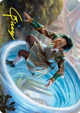 Image for Vortex Runner Art Card (Gold-Stamped Signature) (Art Series: Strixhaven) (6) - Magic: The Gathering
