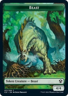 Image for Beast (011) // Insect Double-Sided Token (Commander 2021) (11 // 17) - Magic: The Gathering