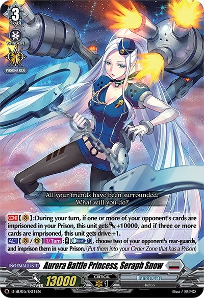 Image for Aurora Battle Princess, Seraph Snow (D-SD05: Tomari Seto -Aurora Valkyrie-) (D-SD05/001EN) - Cardfight Vanguard