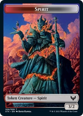 Image for Spirit (6) // Emblem - Lukka, Wayward Bonder (8) Double-sided Token (Strixhaven: School of Mages) (6 // 8) - Magic: The Gathering