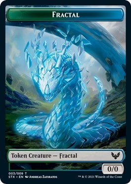 Image for Fractal (3) // Avatar (1) Double-sided Token (Strixhaven: School of Mages) (3 // 1) - Magic: The Gathering