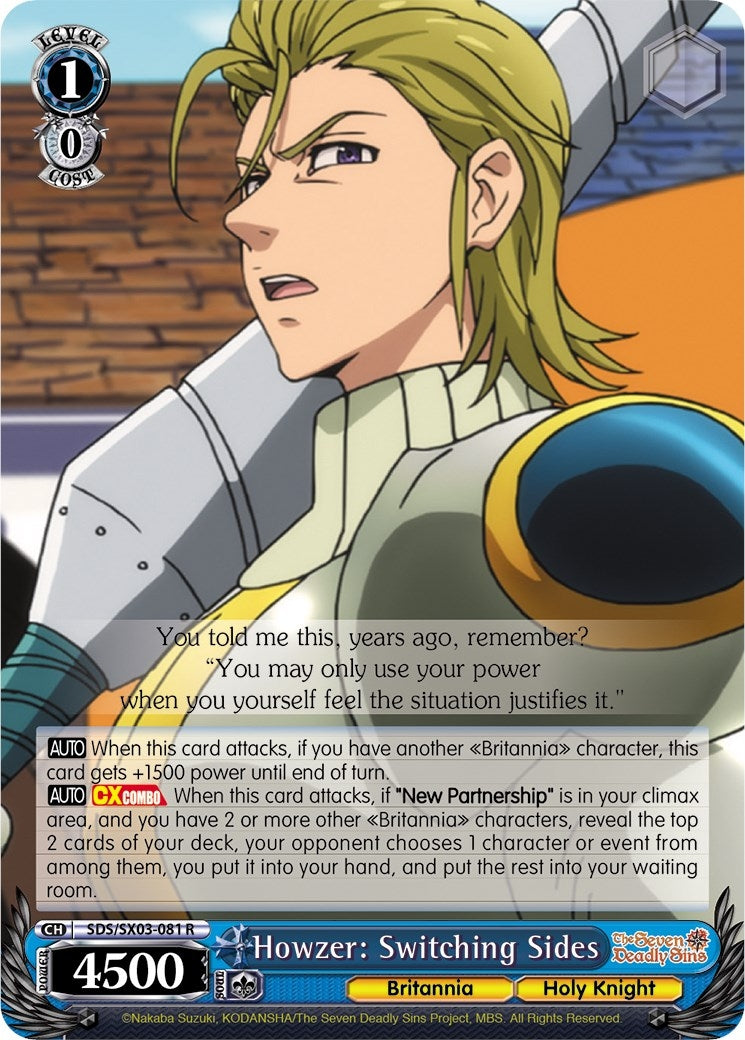 Image for Howzer: Switching Sides (The Seven Deadly Sins) (SDS/SX03-081 R) - Weiss Schwarz