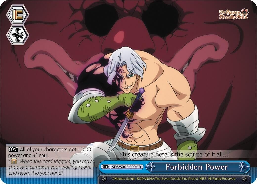 Image for Forbidden Power (The Seven Deadly Sins) (SDS/SX03-099 CR) - Weiss Schwarz