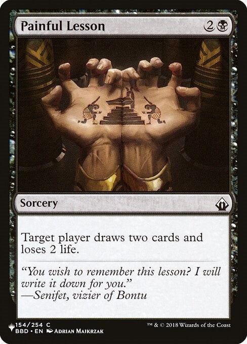 Image for Painful Lesson (BBD) (The List Reprints) (154/254) - Magic: The Gathering