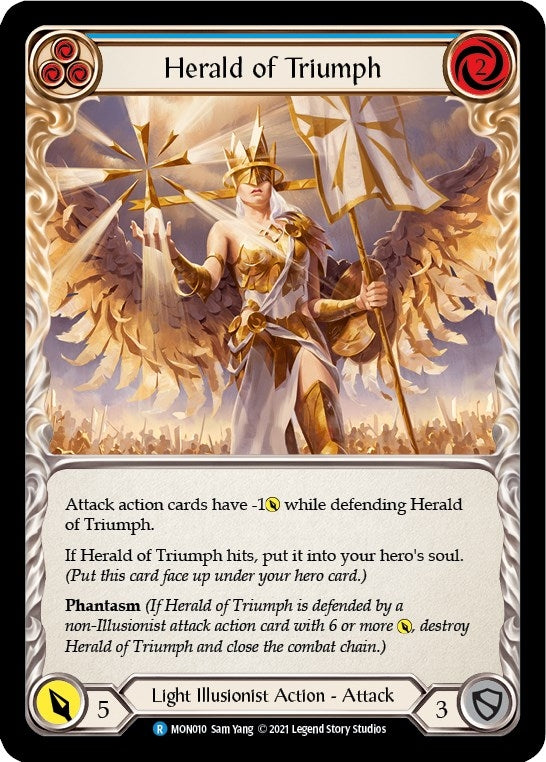 Image for Herald of Triumph (Blue) (Monarch) (MON010) - Flesh and Blood TCG