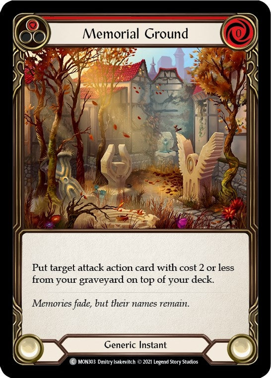 Image for Memorial Ground (Red) (Monarch) (MON303) - Flesh and Blood TCG
