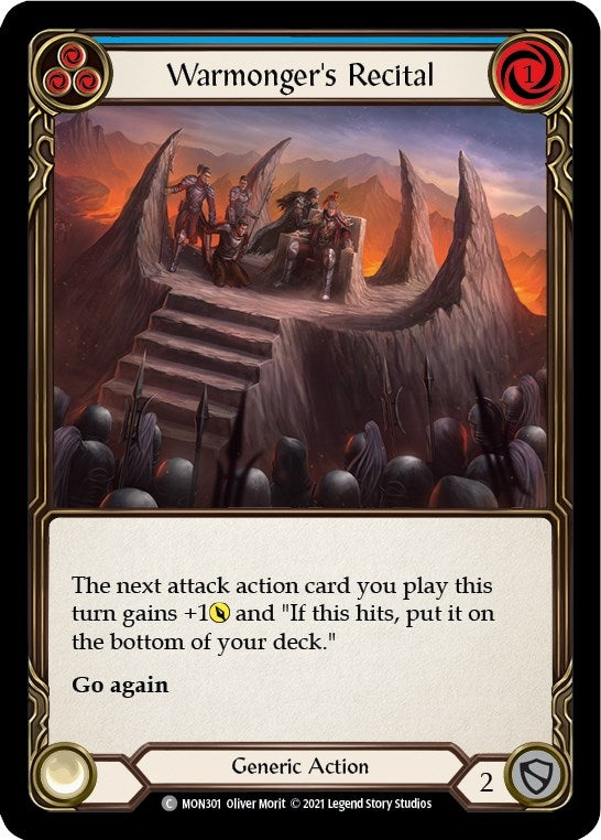 Image for Warmonger's Recital (Blue) (Monarch) (MON301) - Flesh and Blood TCG