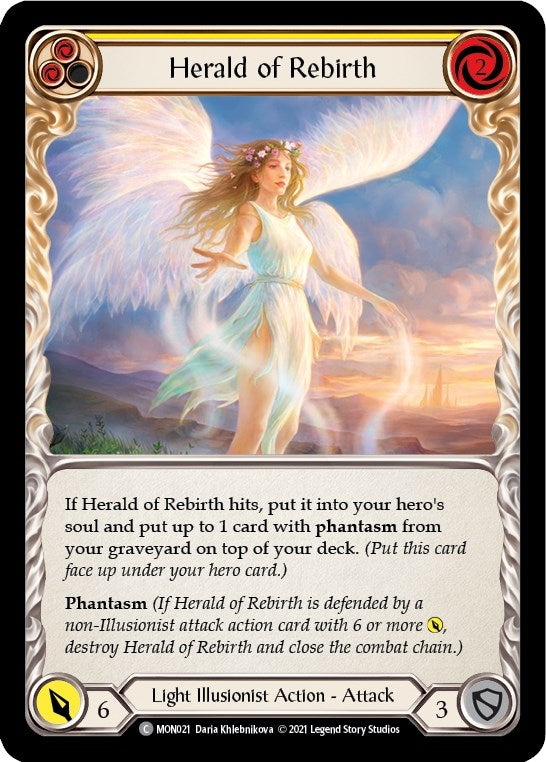 Image for Herald of Rebirth (Yellow) (Monarch) (MON021) - Flesh and Blood TCG