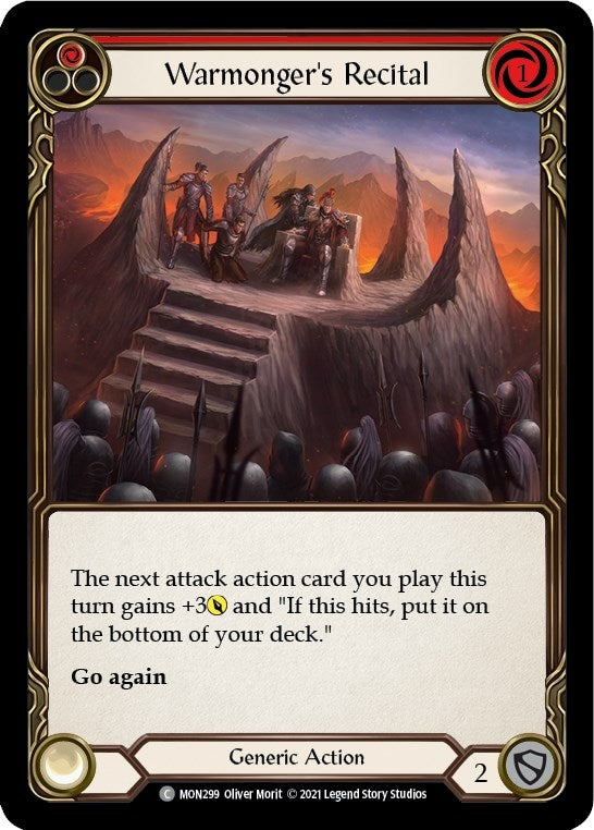 Image for Warmonger's Recital (Red) (Monarch) (MON299) - Flesh and Blood TCG