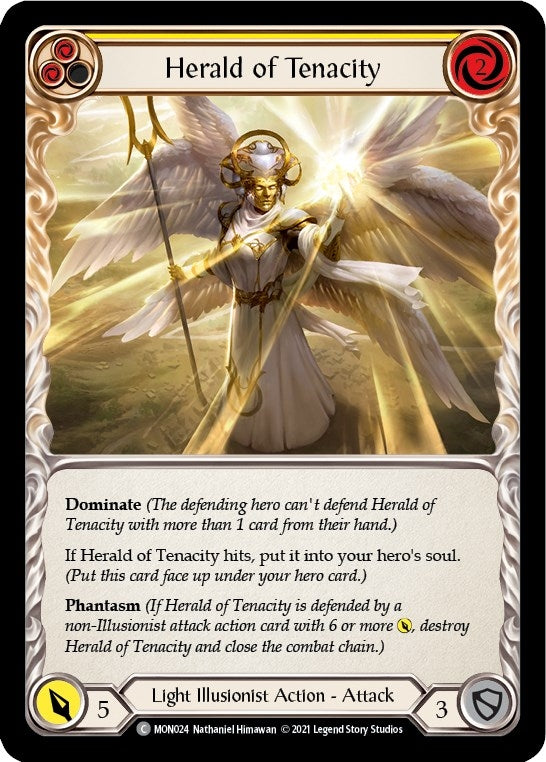 Image for Herald of Tenacity (Yellow) (Monarch) (MON024) - Flesh and Blood TCG