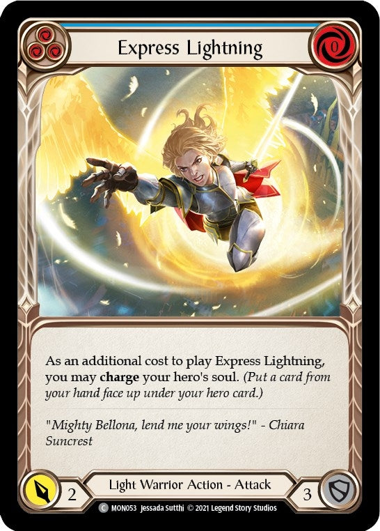 Image for Express Lightning (Blue) (Monarch) (MON053) - Flesh and Blood TCG