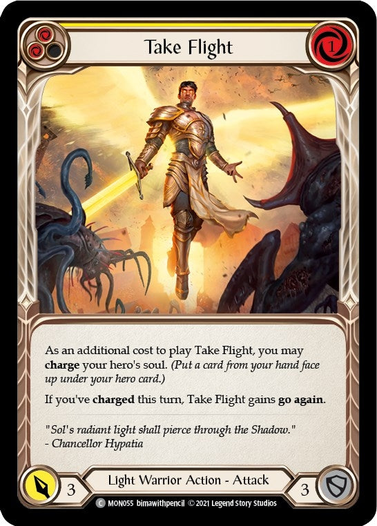 Image for Take Flight (Yellow) (Monarch) (MON055) - Flesh and Blood TCG
