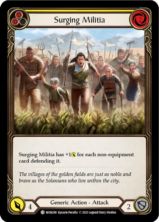 Image for Surging Militia (Yellow) (Monarch) (MON288) - Flesh and Blood TCG