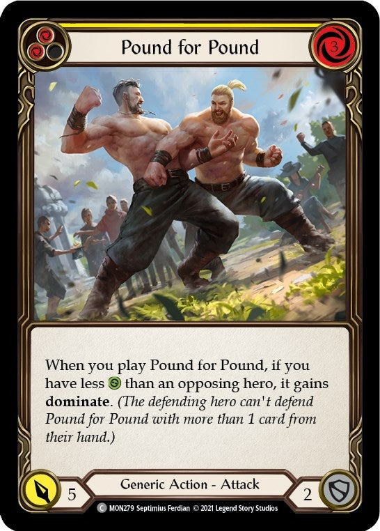 Image for Pound for Pound (Yellow) (Monarch) (MON279) - Flesh and Blood TCG