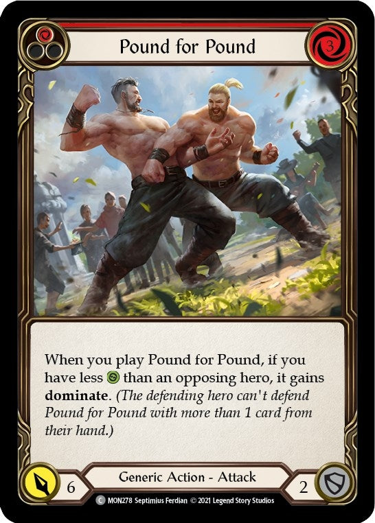 Image for Pound for Pound (Red) (Monarch) (MON278) - Flesh and Blood TCG