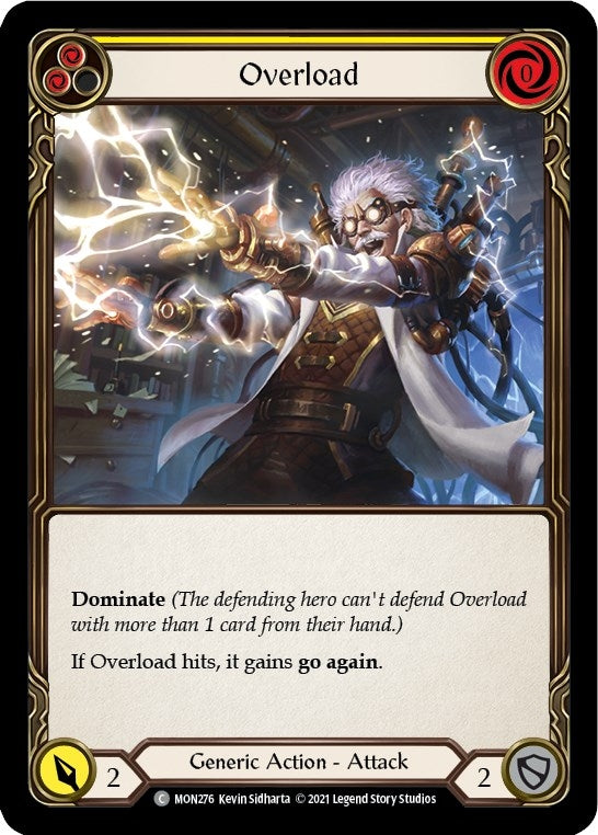 Image for Overload (Yellow) (Monarch) (MON276) - Flesh and Blood TCG